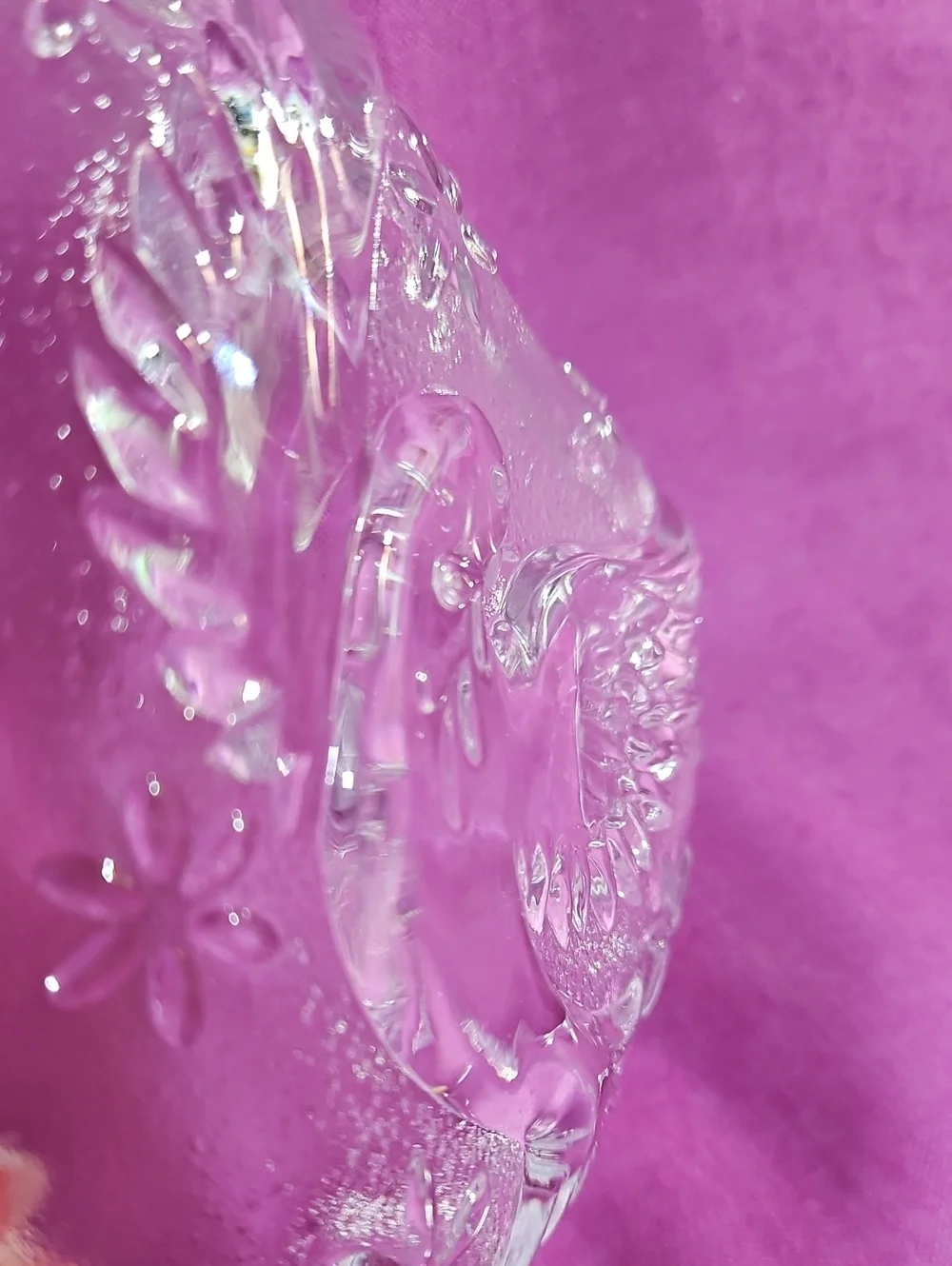 VTG Hofbauer German Lead Crystal Heart Dish & Ruby Bud Vase Collector Quality